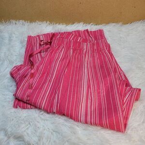 Nautica Sleepwear Women's Pink and White Striped Pajama Pants- Size 1X- NWOT